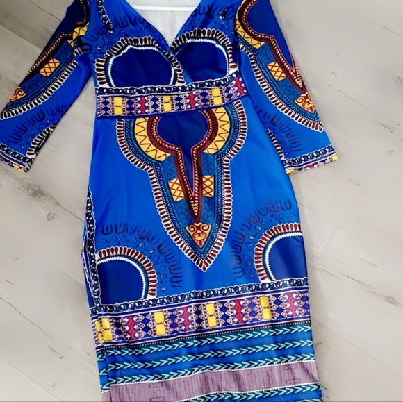 African print multi color dress - Picture 2 of 2